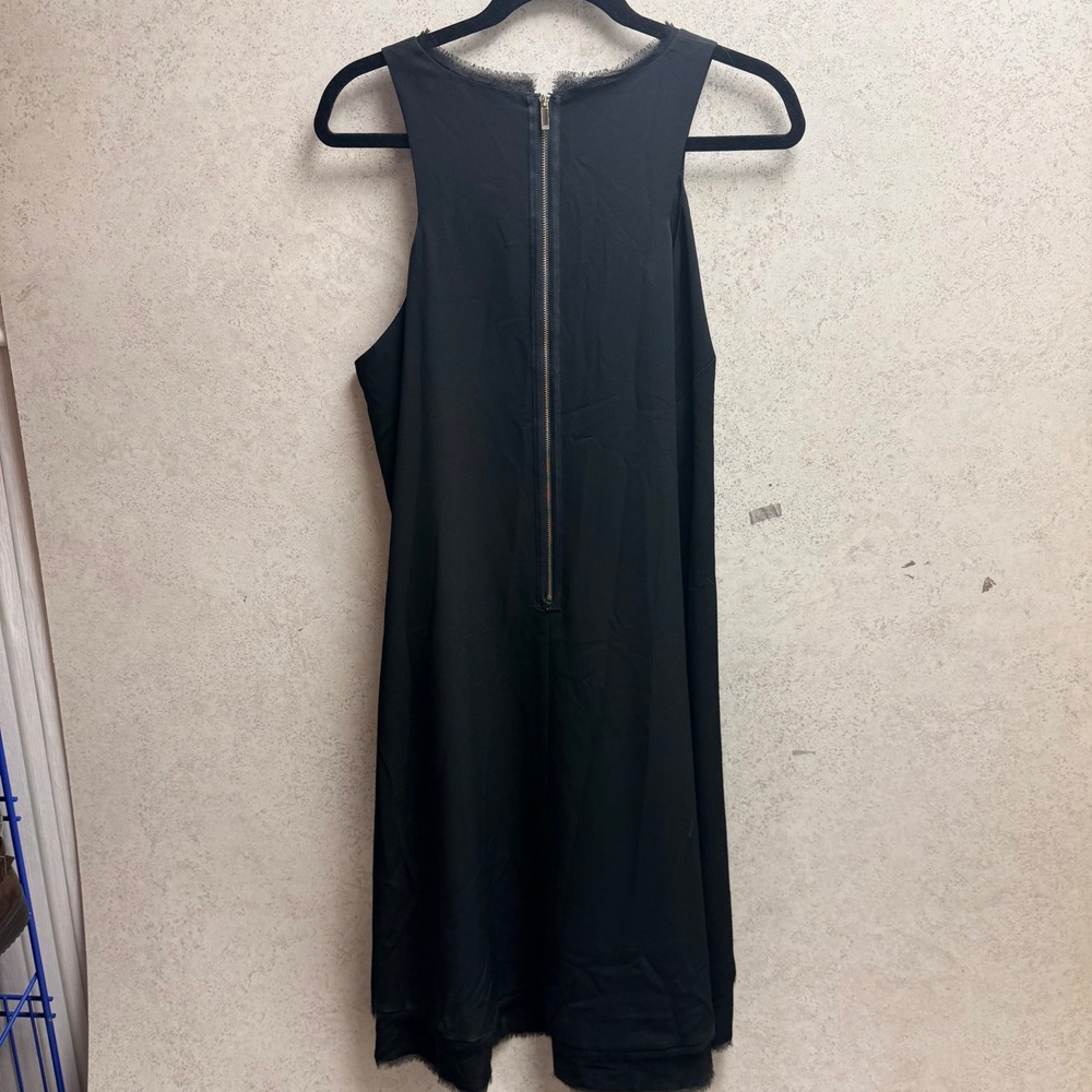 Rachel Rachel Roy 1x Plus Women Black Eye Lash Trim Cocktail Gold Zipper Dress - Picture 8 of 11